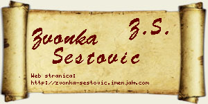 Zvonka Šestović vizit kartica